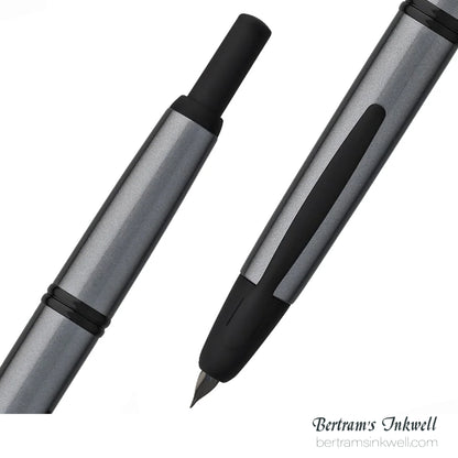 Pilot Vanishing Point Gunmetal Gray and Black Matte Fountain Pen