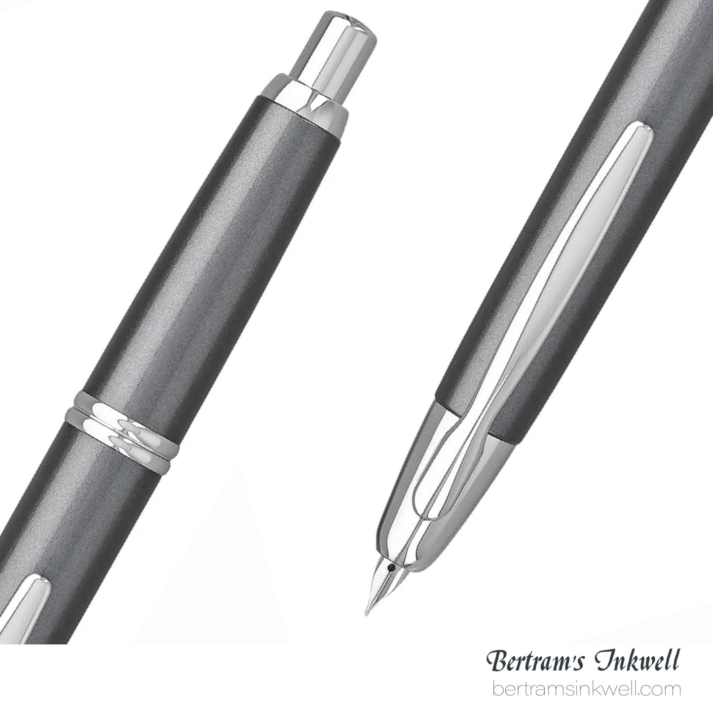 Pilot Vanishing Point Gun Metal Gray with Rhodium Accents Fountain Pen