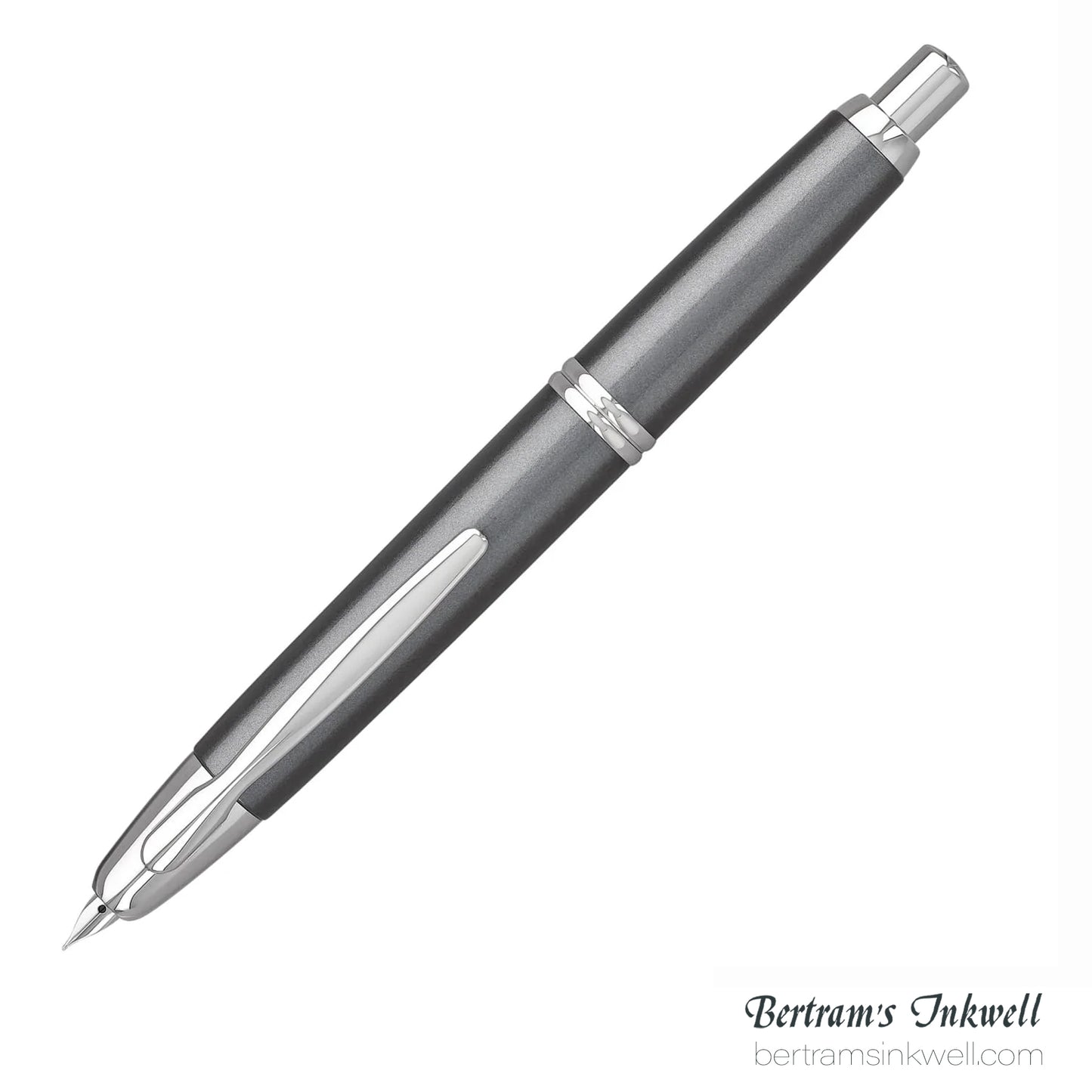 Pilot Vanishing Point Gun Metal Gray with Rhodium Accents Fountain Pen