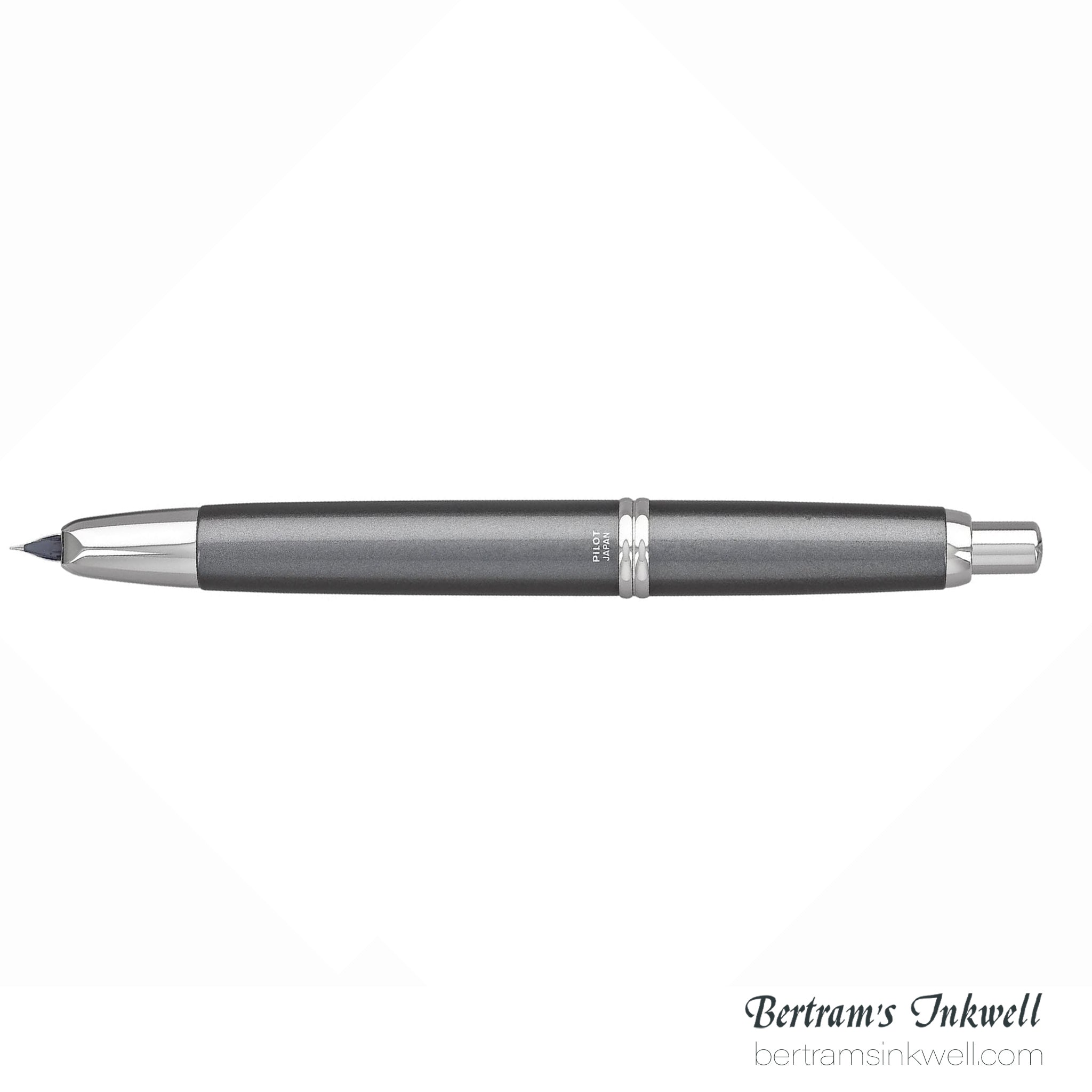 Pilot Vanishing Point Gunmetal Gray with Rhodium Accents Fountain