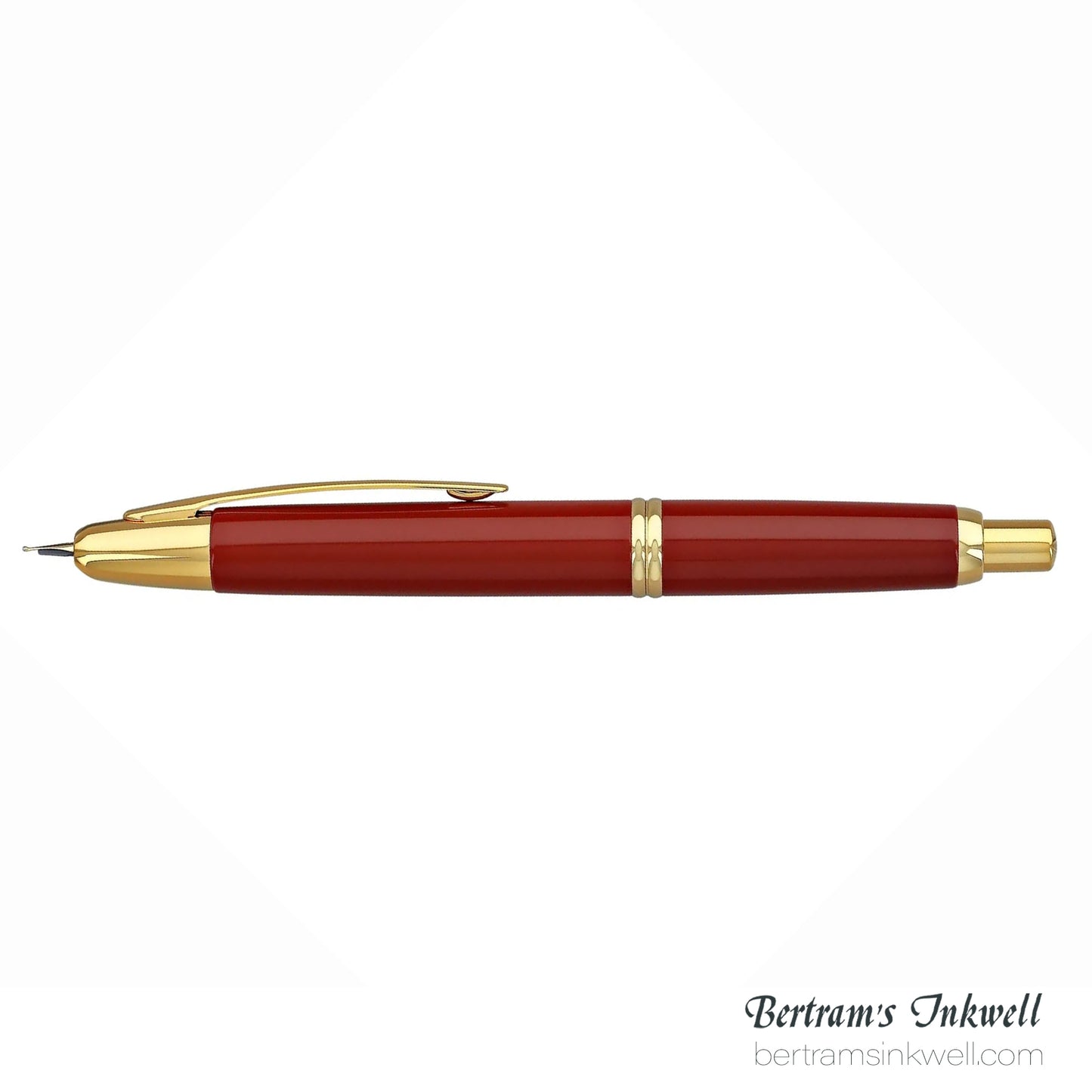 Pilot Vanishing Point Red and Gold Accents Fountain Pen