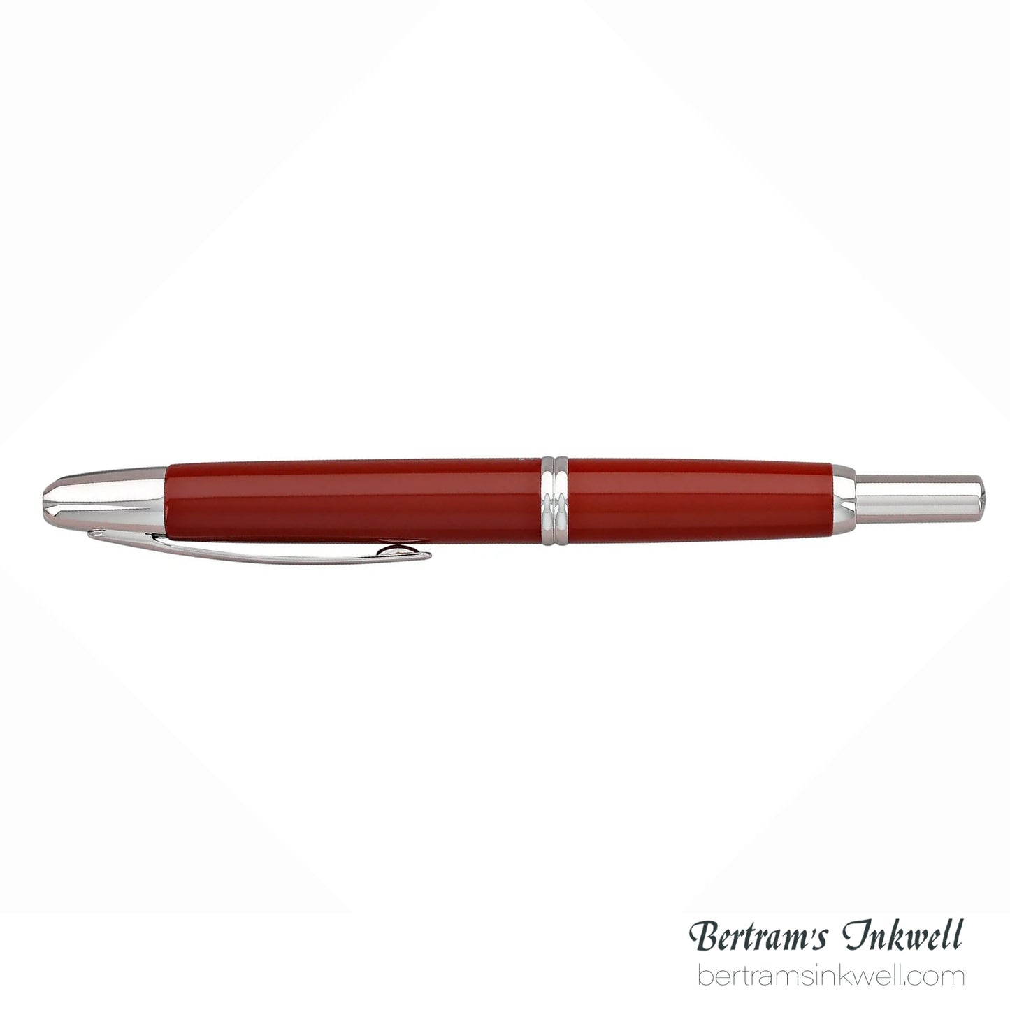 Pilot Vanishing Point Red and Rhodium Accents Fountain Pen