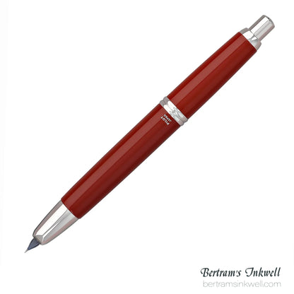 Pilot Vanishing Point Red and Rhodium Accents Fountain Pen