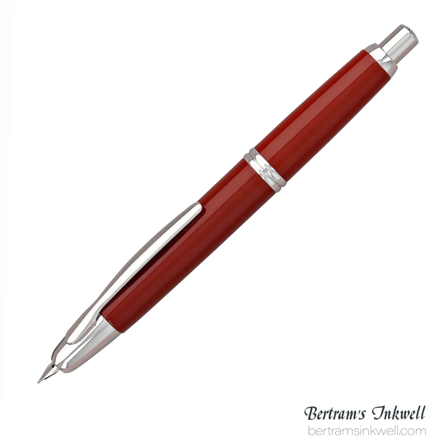 Pilot Vanishing Point Red and Rhodium Accents Fountain Pen