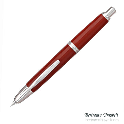 Pilot Vanishing Point Red and Rhodium Accents Fountain Pen
