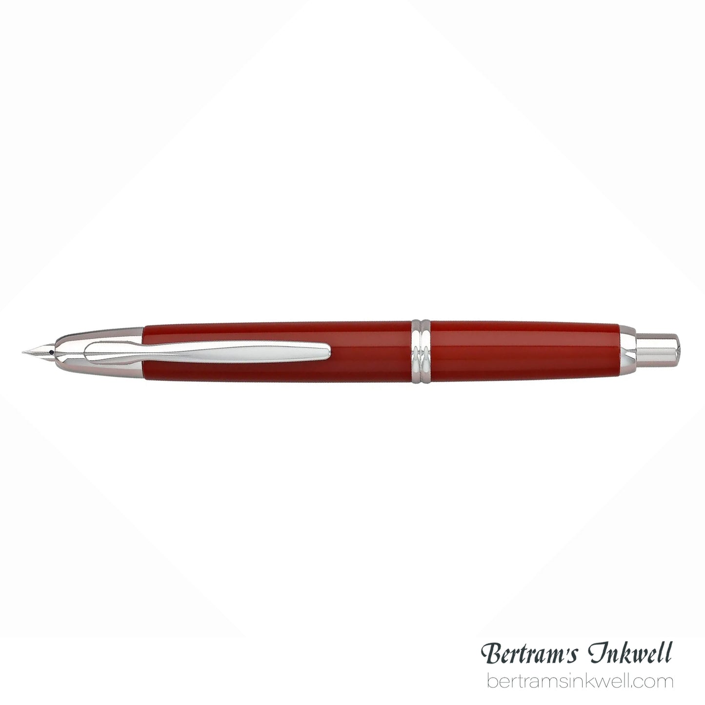 Pilot Vanishing Point Red and Rhodium Accents Fountain Pen