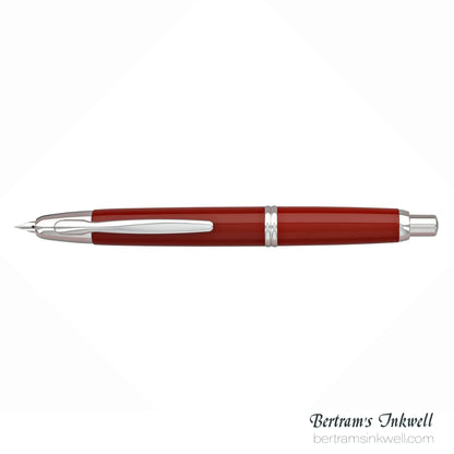 Pilot Vanishing Point Red and Rhodium Accents Fountain Pen