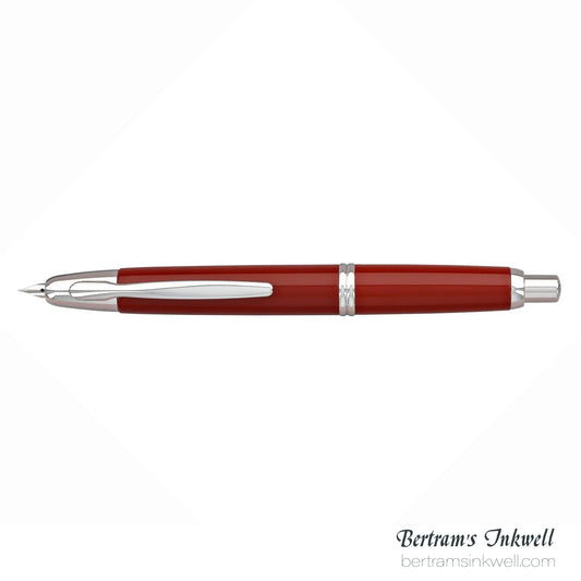 Pilot Vanishing Point Red and Rhodium Accents Fountain Pen