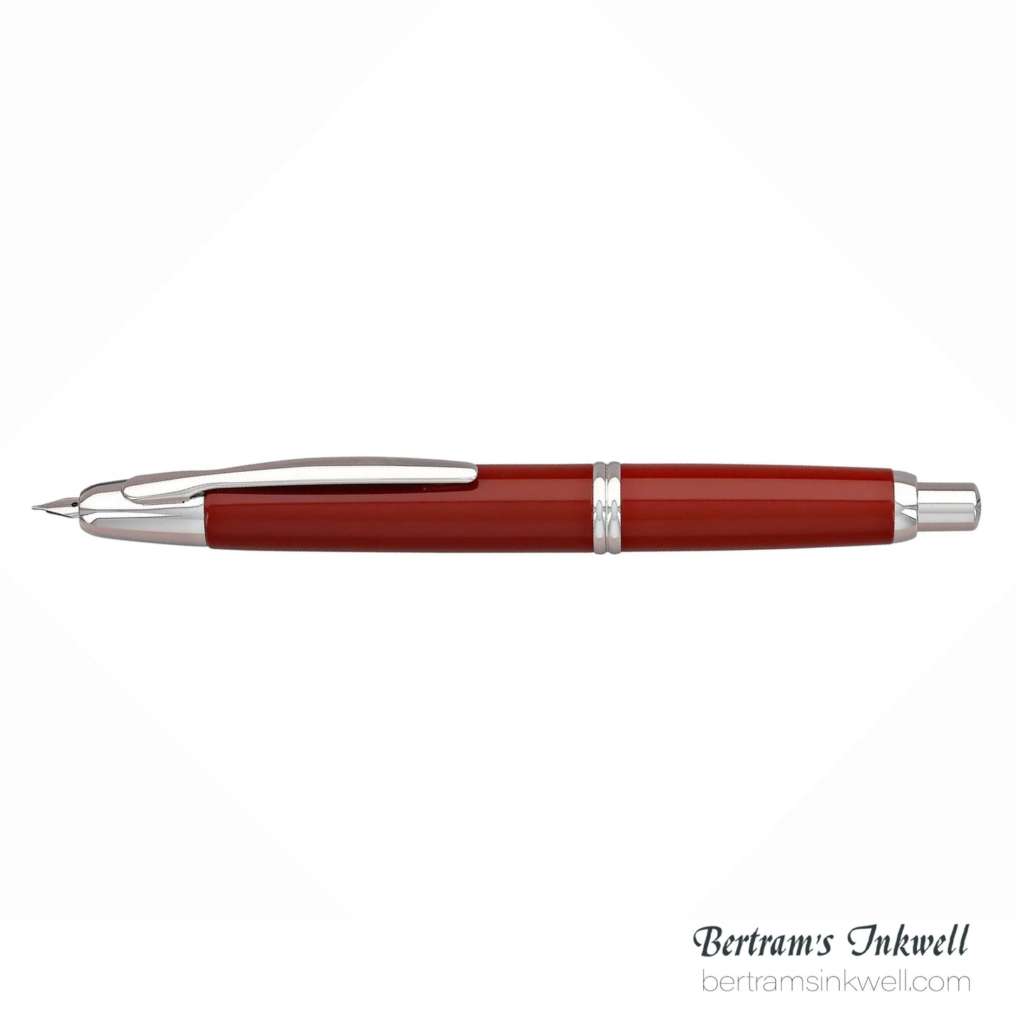 Pilot Vanishing Point Red and Rhodium Accents Fountain Pen