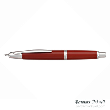 Pilot Vanishing Point Red and Rhodium Accents Fountain Pen