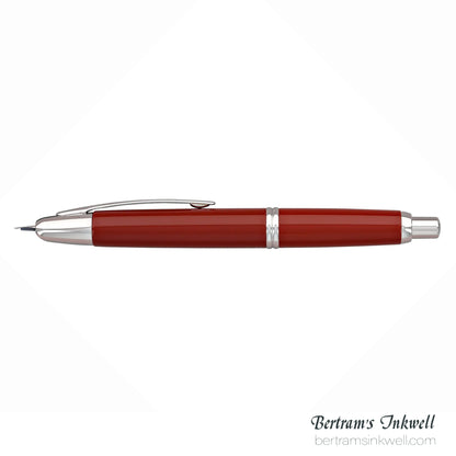 Pilot Vanishing Point Red and Rhodium Accents Fountain Pen