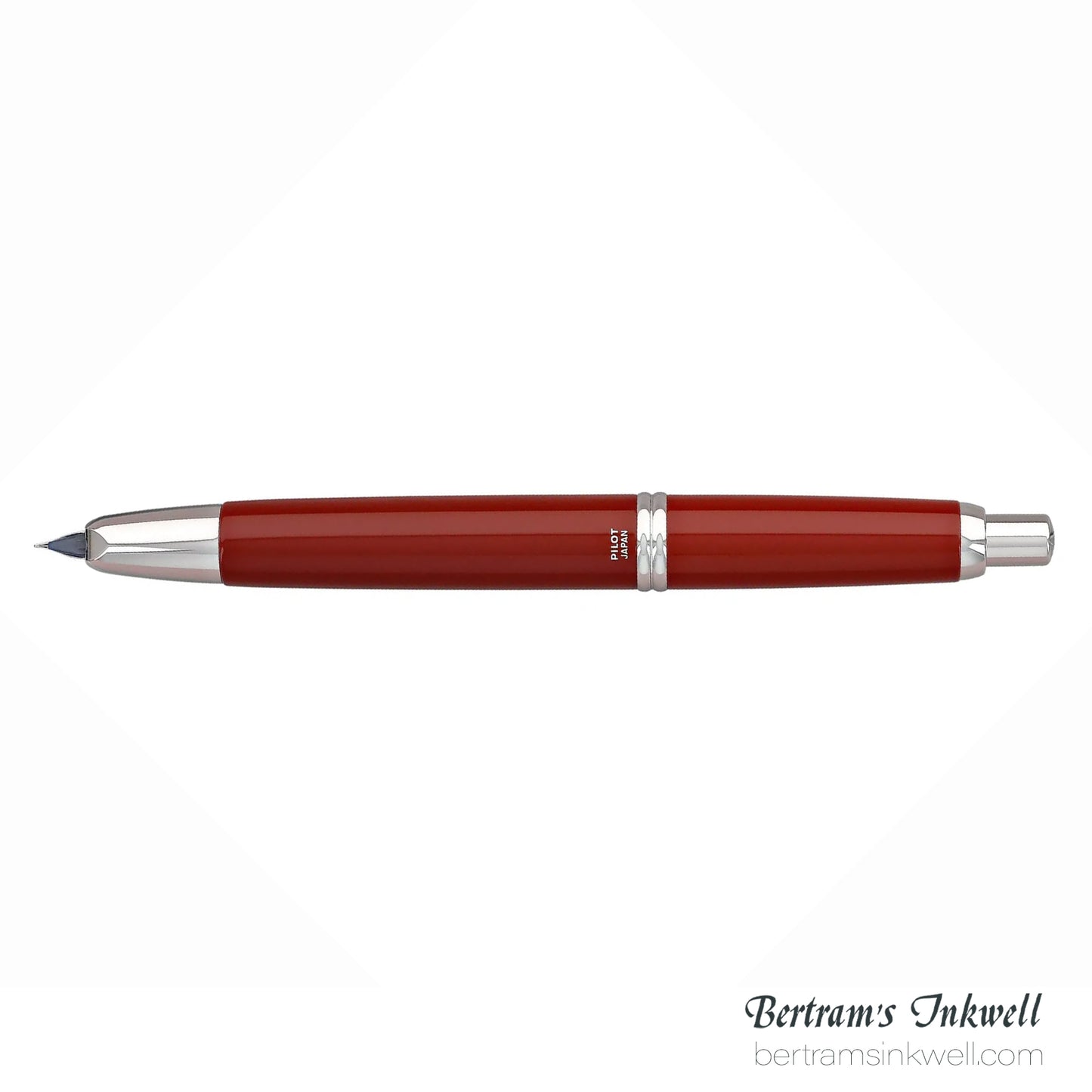 Pilot Vanishing Point Red and Rhodium Accents Fountain Pen
