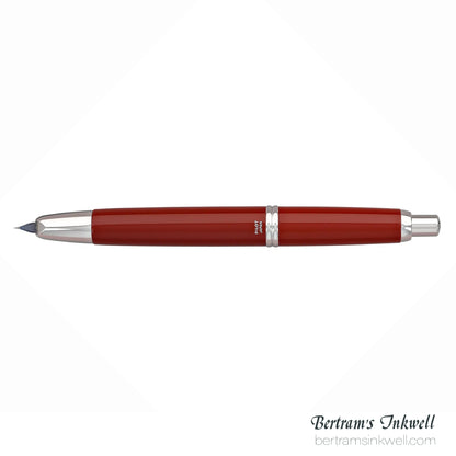 Pilot Vanishing Point Red and Rhodium Accents Fountain Pen