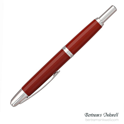 Pilot Vanishing Point Red and Rhodium Accents Fountain Pen