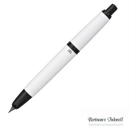Pilot Vanishing Point White Black Matte Trim Fountain Pen
