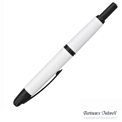 Pilot Vanishing Point White Black Matte Trim Fountain Pen