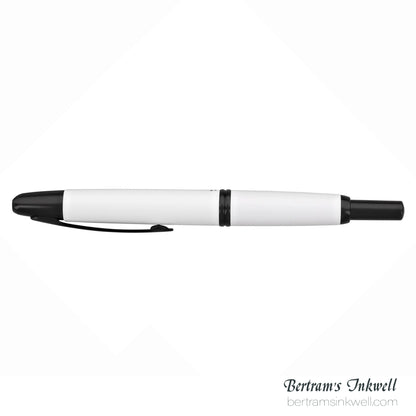 Pilot Vanishing Point White Black Matte Trim Fountain Pen