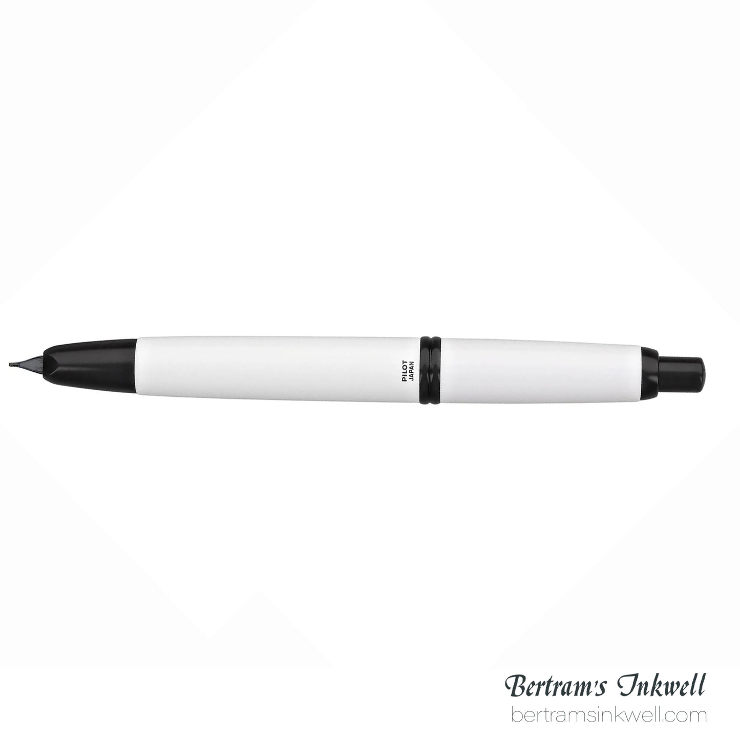 Pilot Vanishing Point White Black Matte Trim Fountain Pen