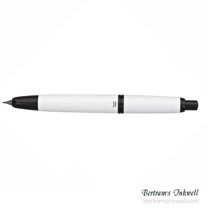 Pilot Vanishing Point White Black Matte Trim Fountain Pen