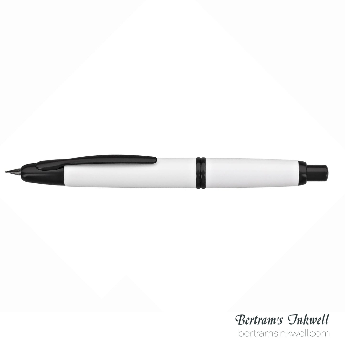 Pilot Vanishing Point White Black Matte Trim Fountain Pen
