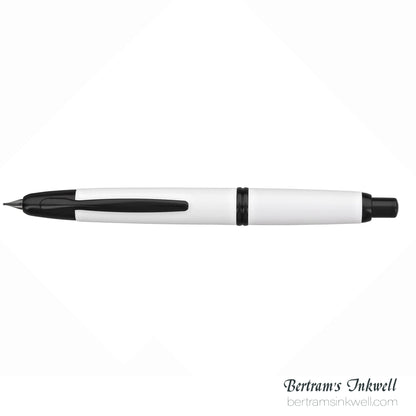 Pilot Vanishing Point White Black Matte Trim Fountain Pen