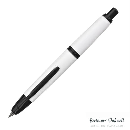 Pilot Vanishing Point White Black Matte Trim Fountain Pen