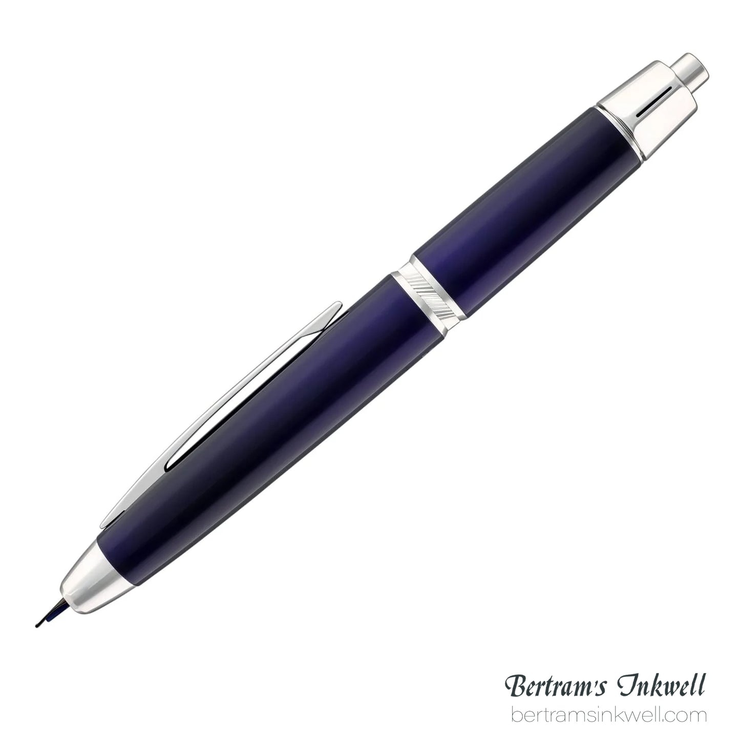 Pilot Vanishing Point LS Blue with Rhodium Silver Trim Fountain Pen