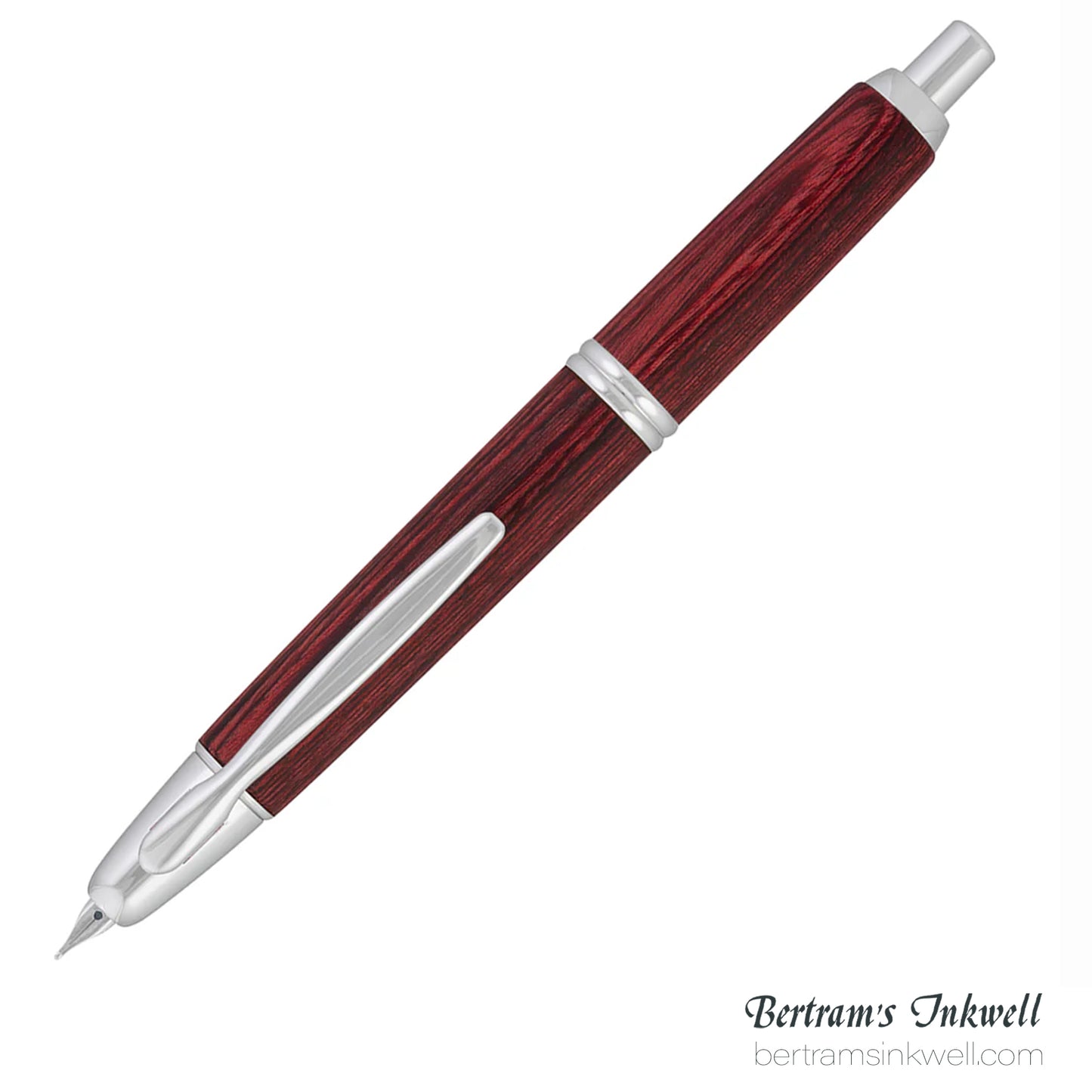 Pilot Vanishing Point Red Birchwood Fountain Pen