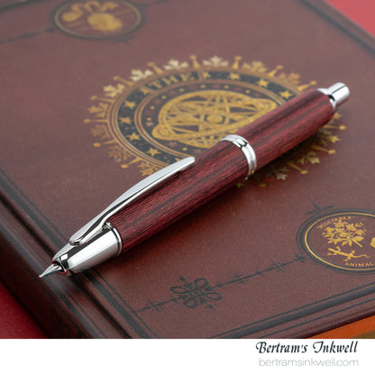 Pilot Vanishing Point Red Birchwood Fountain Pen