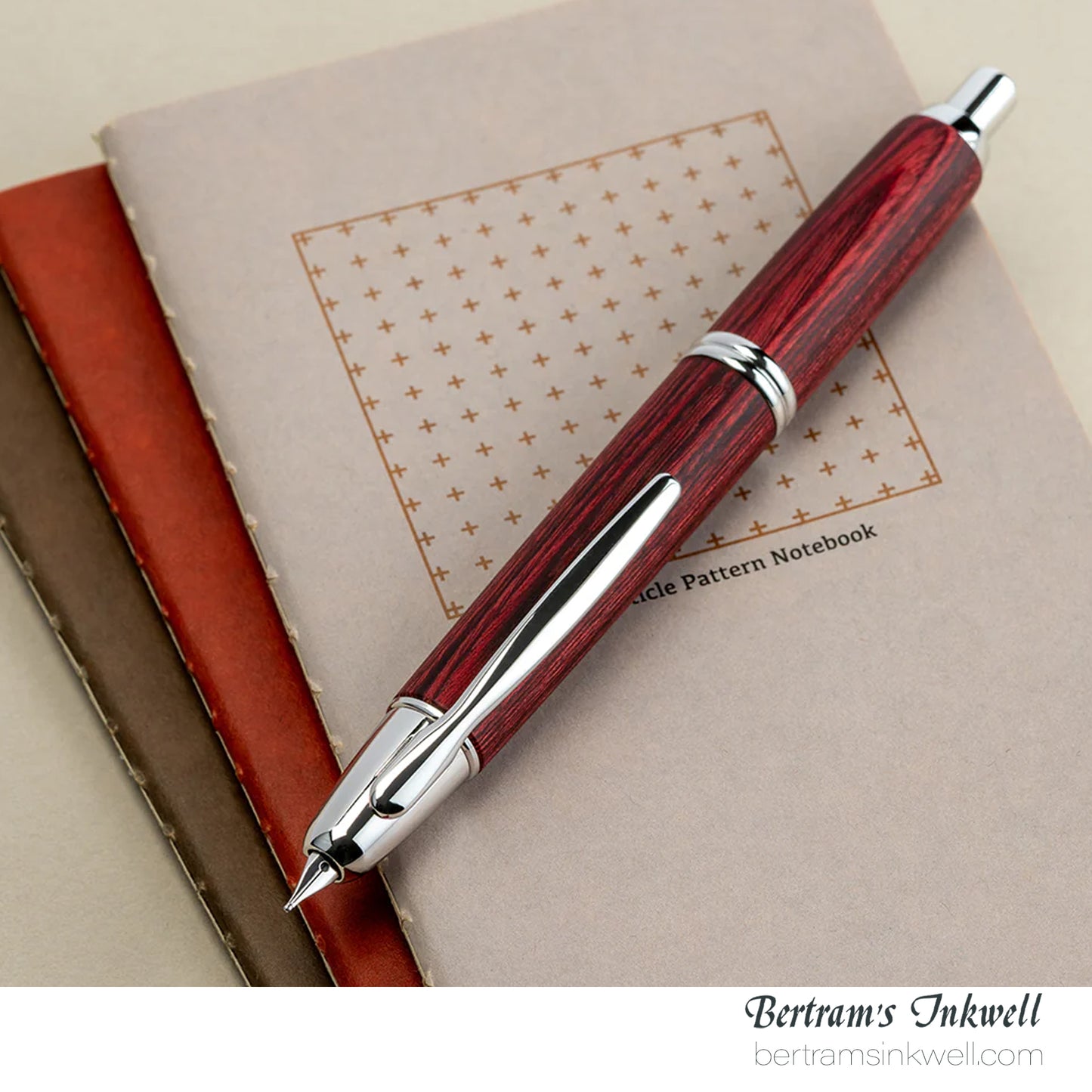 Pilot Vanishing Point Red Birchwood Fountain Pen
