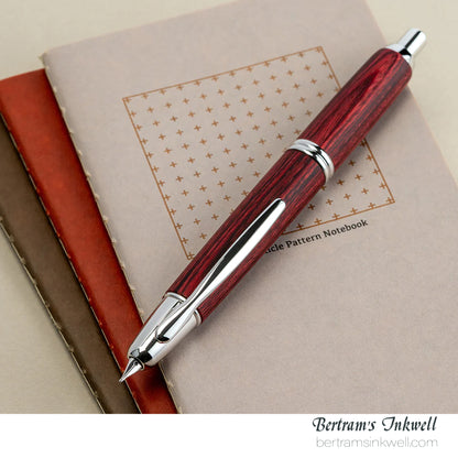 Pilot Vanishing Point Red Birchwood Fountain Pen