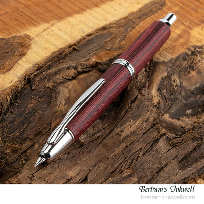Pilot Vanishing Point Red Birchwood Fountain Pen