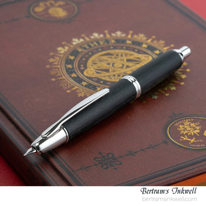 Pilot Vanishing Point Black Birchwood Fountain Pen
