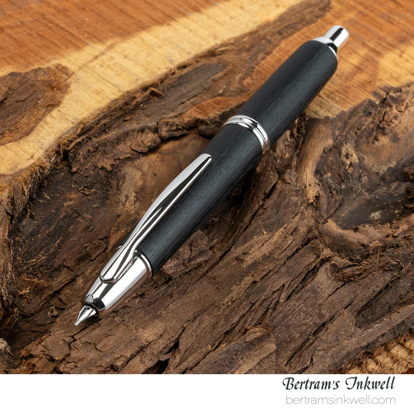 Pilot Vanishing Point Black Birchwood Fountain Pen