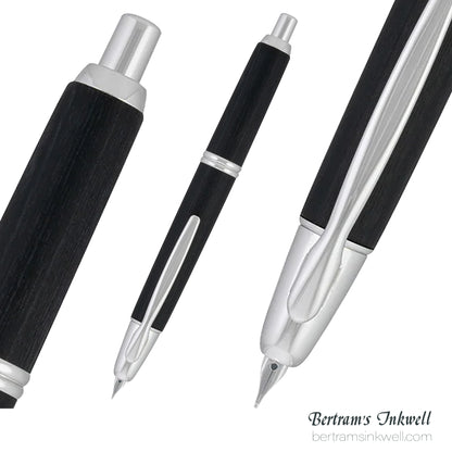 Pilot Vanishing Point Black Birchwood Fountain Pen