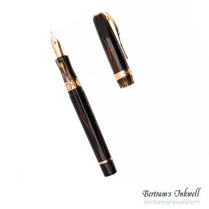 Pineider Antichi Materiali Ruffles Gold Limited Edition Fountain Pen