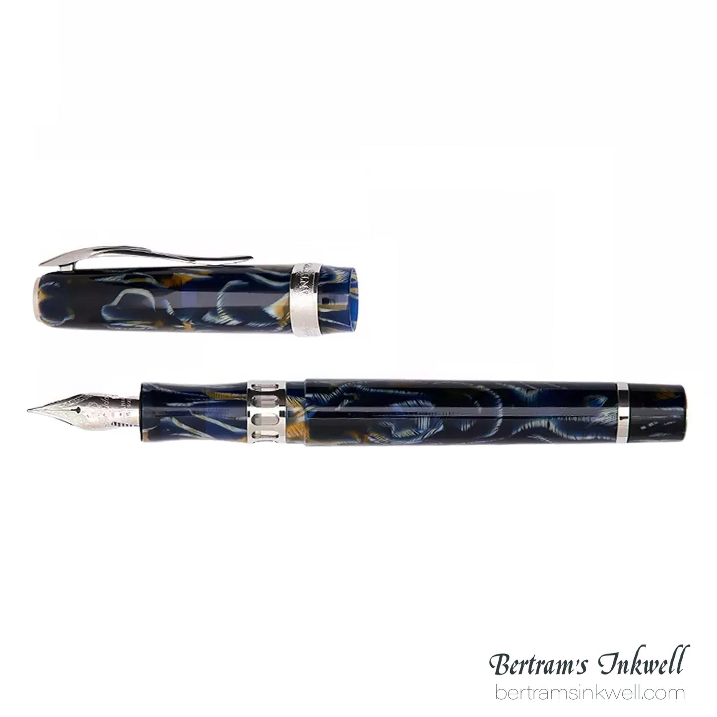 Pineider Antichi Materiali Wilde Blue Limited Edition Fountain Pen