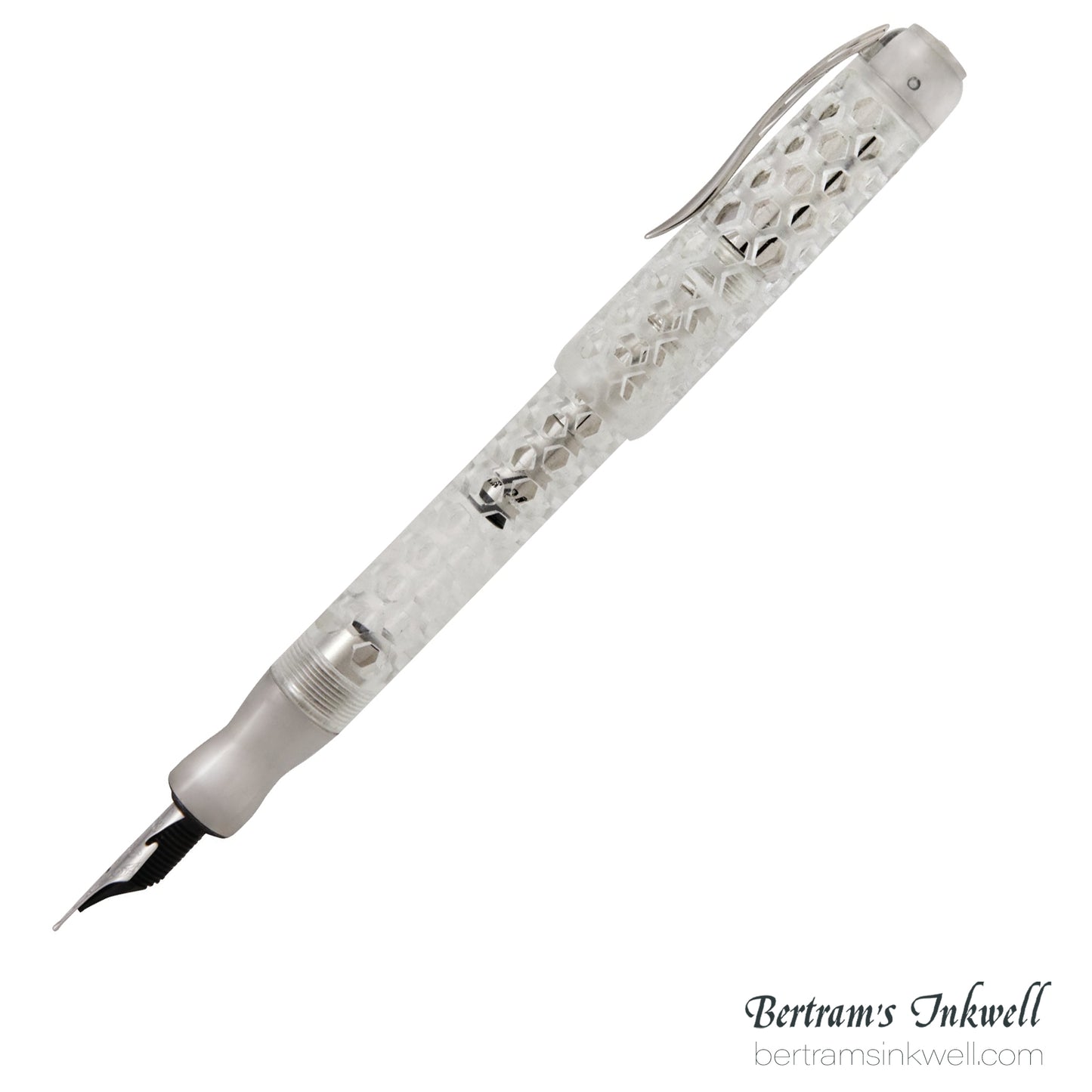 Pineider Honeycomb Sugar White Fountain Pen Limited Edition PP11701, 2018