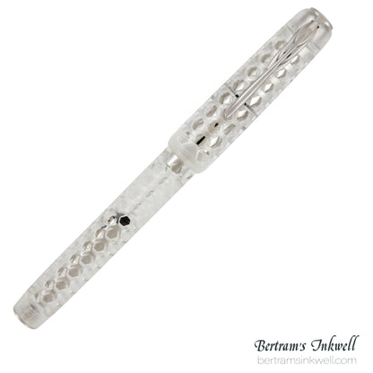 Pineider Honeycomb Sugar White Fountain Pen Limited Edition PP11701, 2018