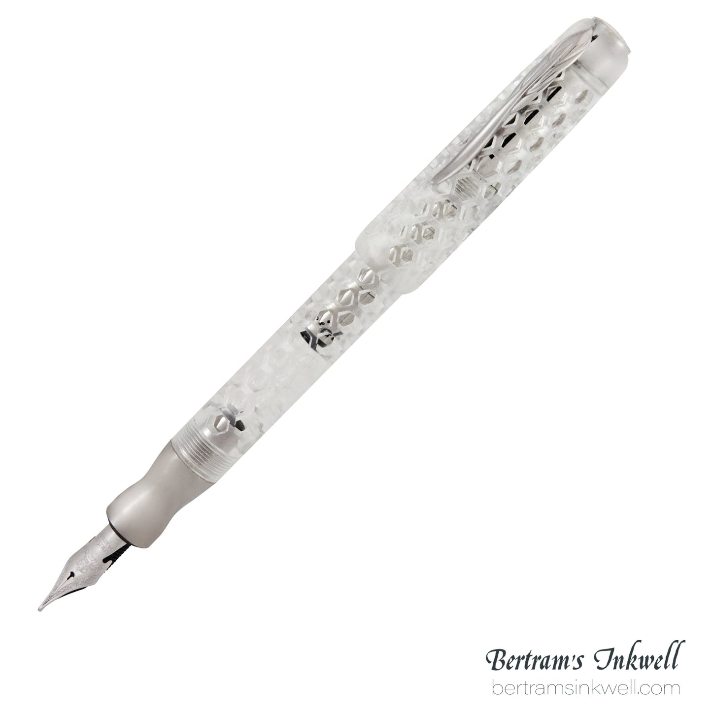 Pineider Honeycomb Sugar White Fountain Pen Limited Edition PP11701, 2018