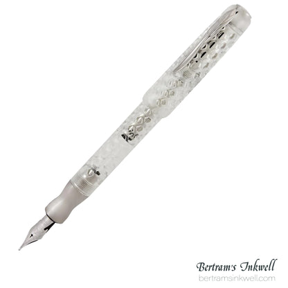 Pineider Honeycomb Sugar White Fountain Pen Limited Edition PP11701, 2018