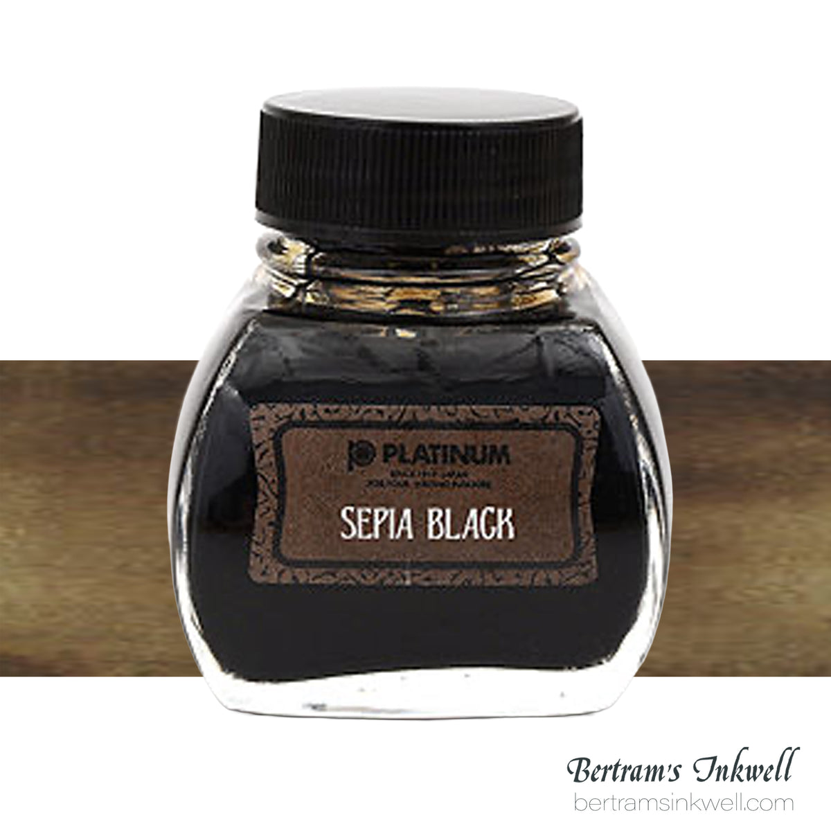 Platinum Premium Classic Sepia Black Fountain Pen Bottled Ink 60ml