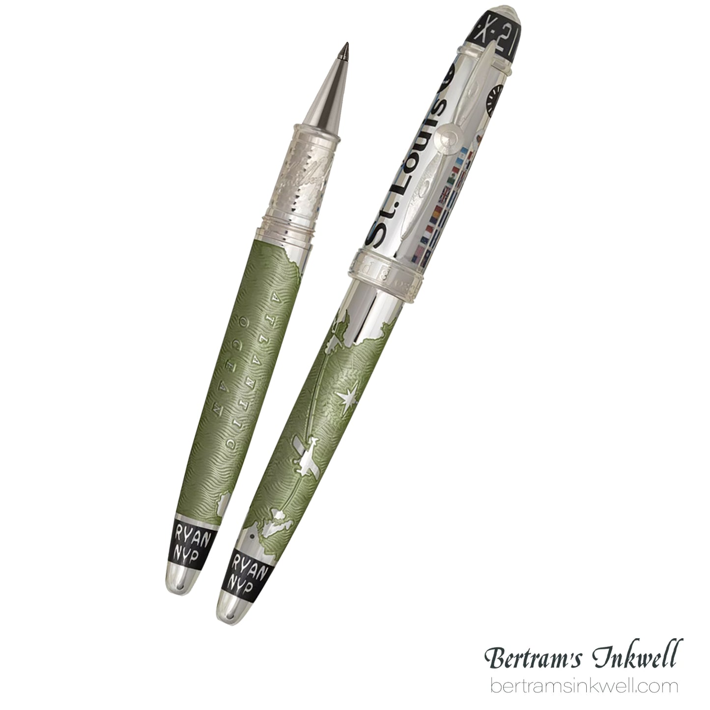 David Oscarson Spirit of St. Louis Rollerball - Charles Lindbergh Sea Green
