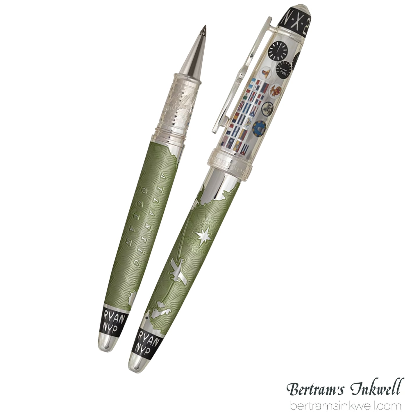 David Oscarson Spirit of St. Louis Rollerball - Charles Lindbergh Sea Green