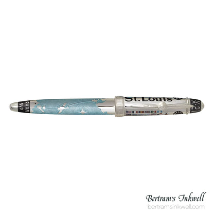 David Oscarson Spirit of St. Louis Fountain Pen - Charles Lindbergh Sky Blue