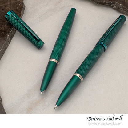 Diplomat Viper Green Guilloche Rollerball