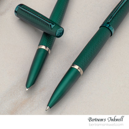 Diplomat Viper Green Guilloche Rollerball