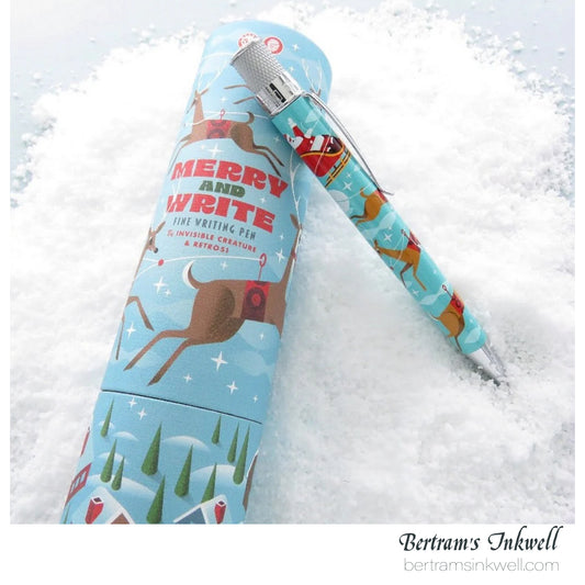 Retro 51 Tornado Popper™ - Merry and White by Invisible Creatures Rollerball Limited Edition