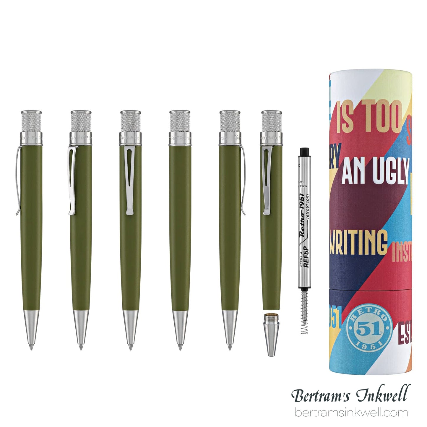 Retro 51 Tornado Seasonal Touch Juniper Green Retractable Rollerball