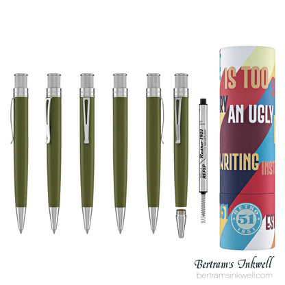 Retro 51 Tornado Seasonal Touch Juniper Green Retractable Rollerball